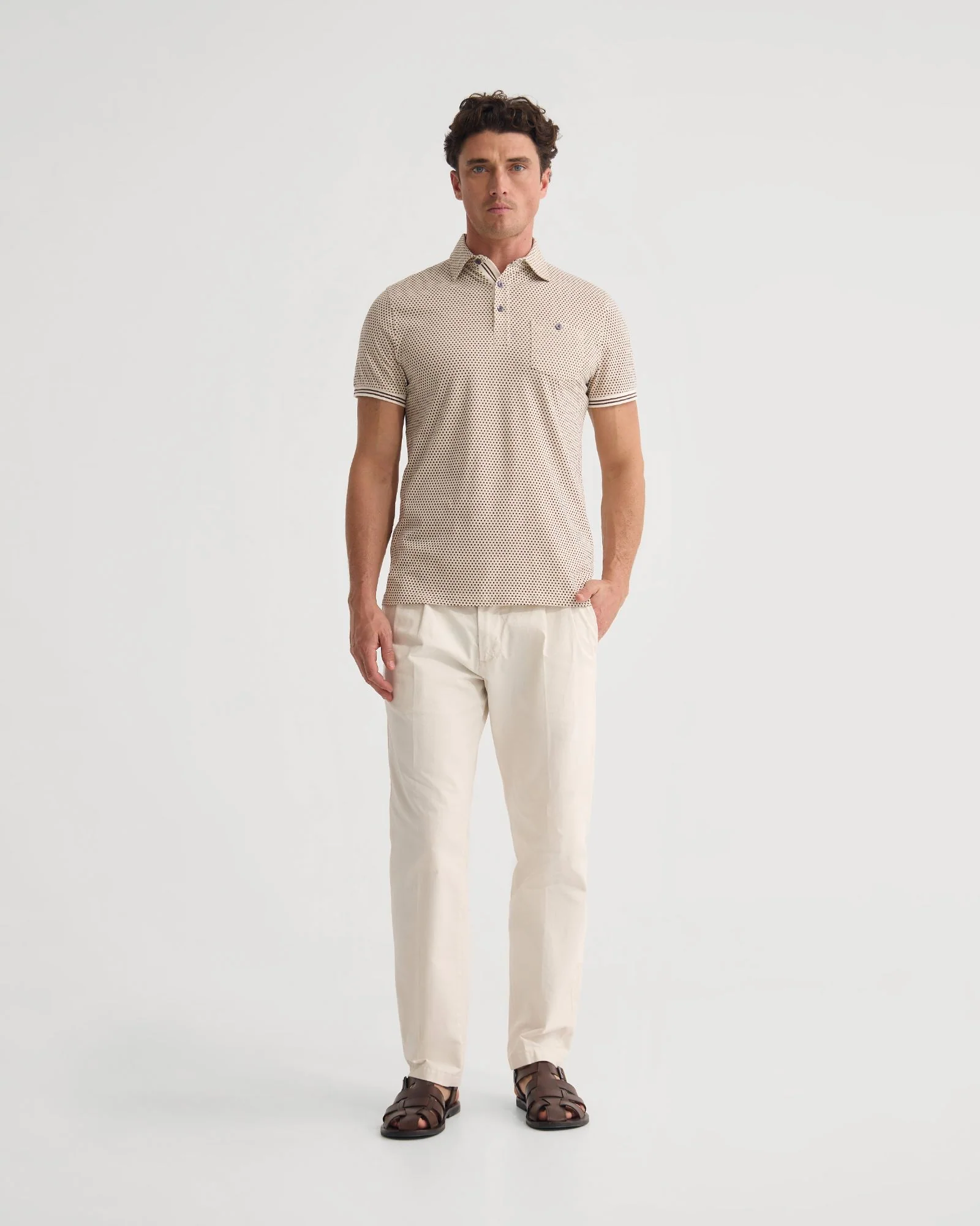 Milo Printed Jersey Polo With Pocket
