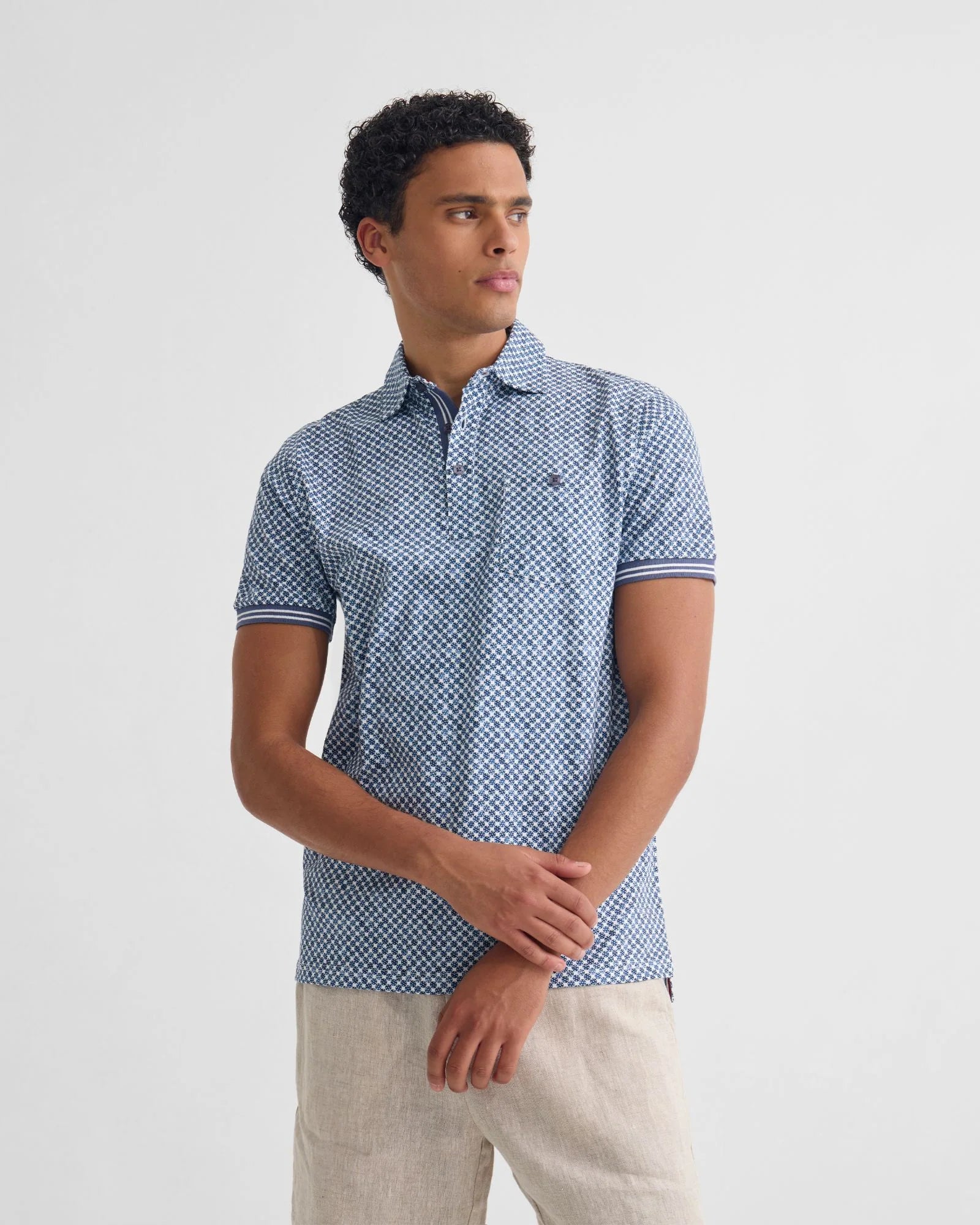 Milo Printed Jersey Polo With Pocket - Image 6