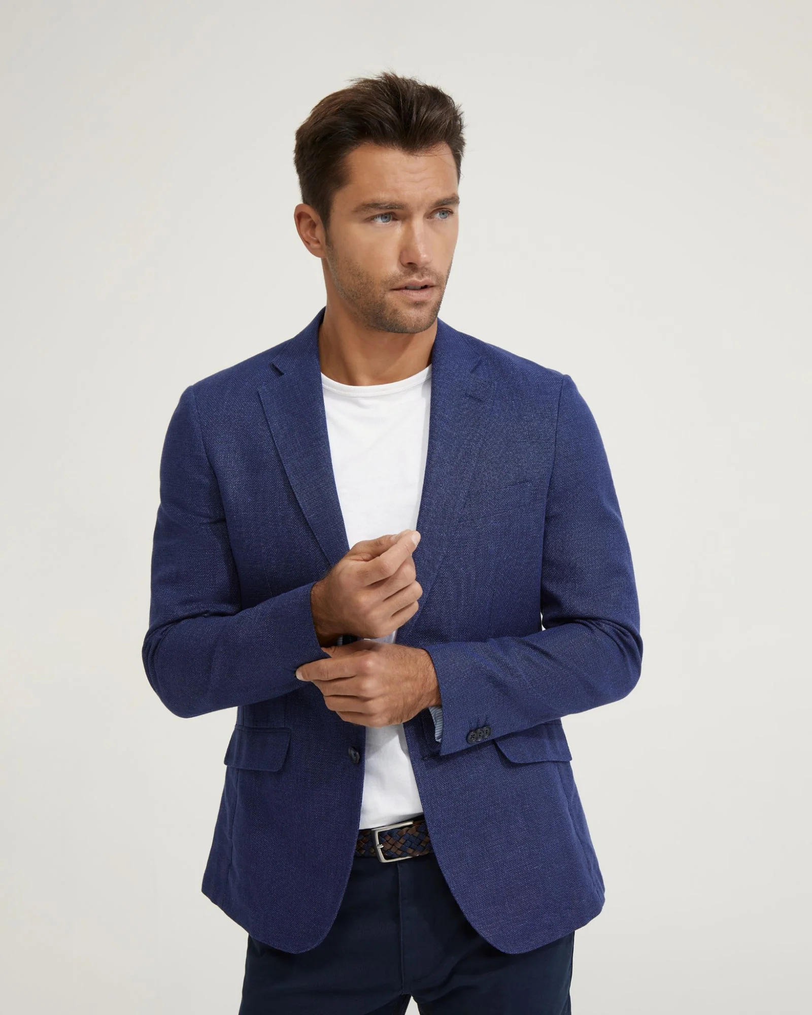 Milton Half Lined Linen Cotton Blzr - Image 4