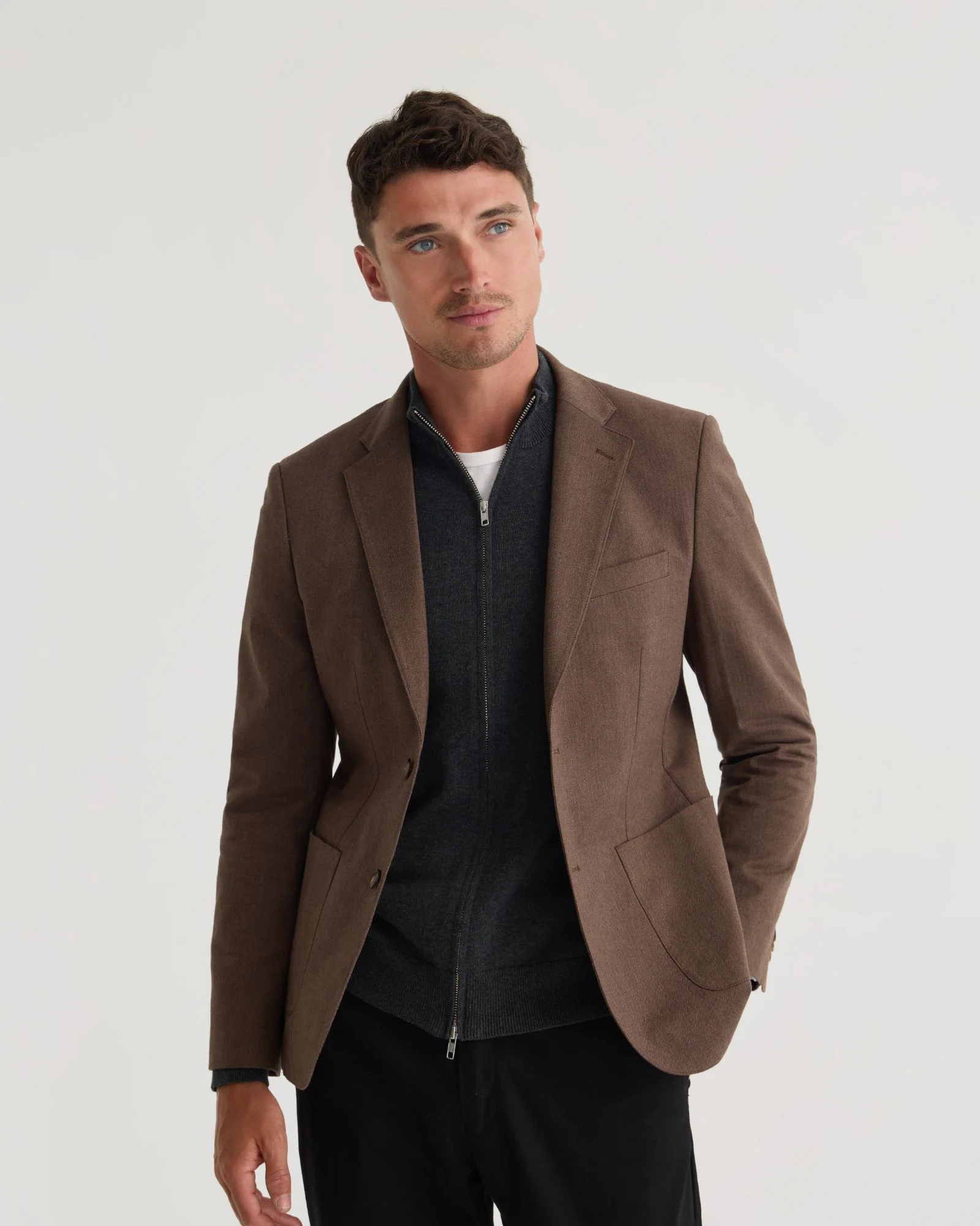 Milton Herringbone Blazer - Image 9