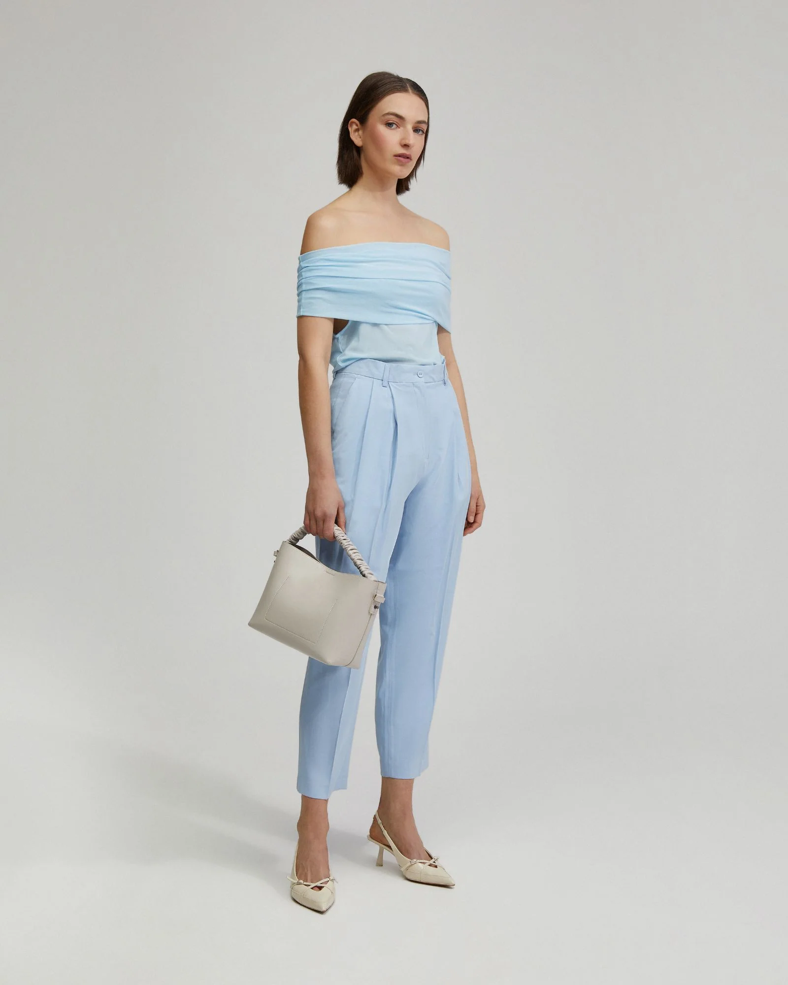 Nia Mesh Off-Shoulder Top