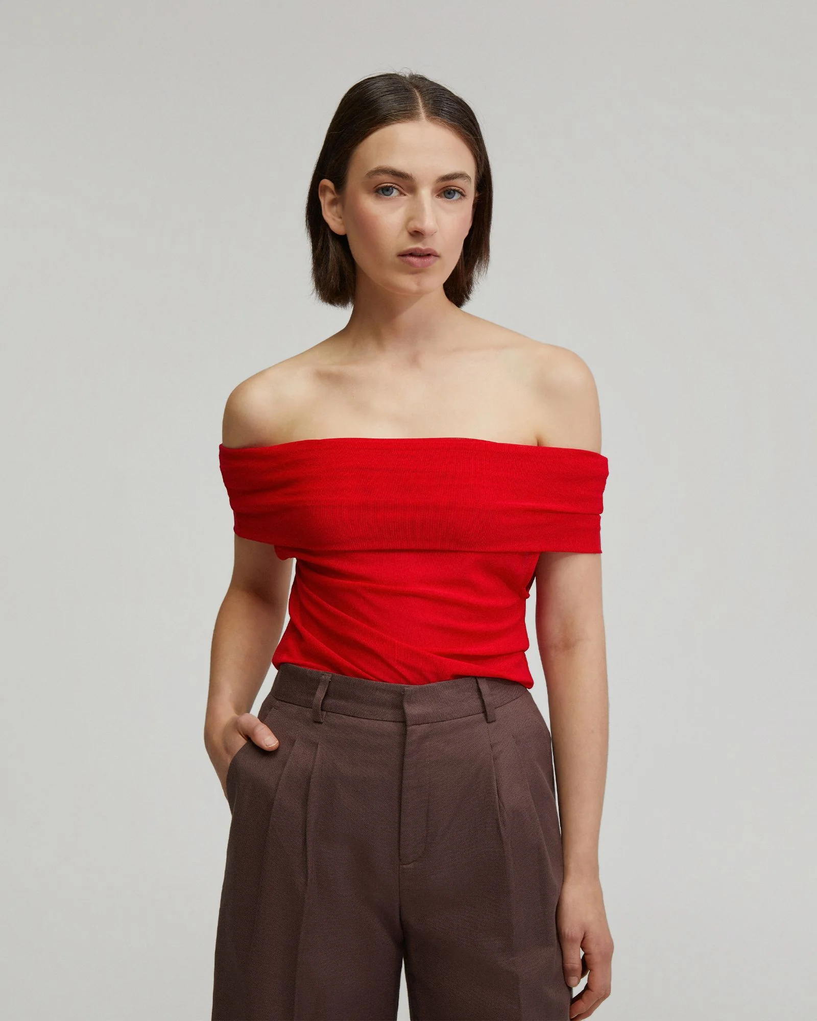 Nia Mesh Off-Shoulder Top - Image 14