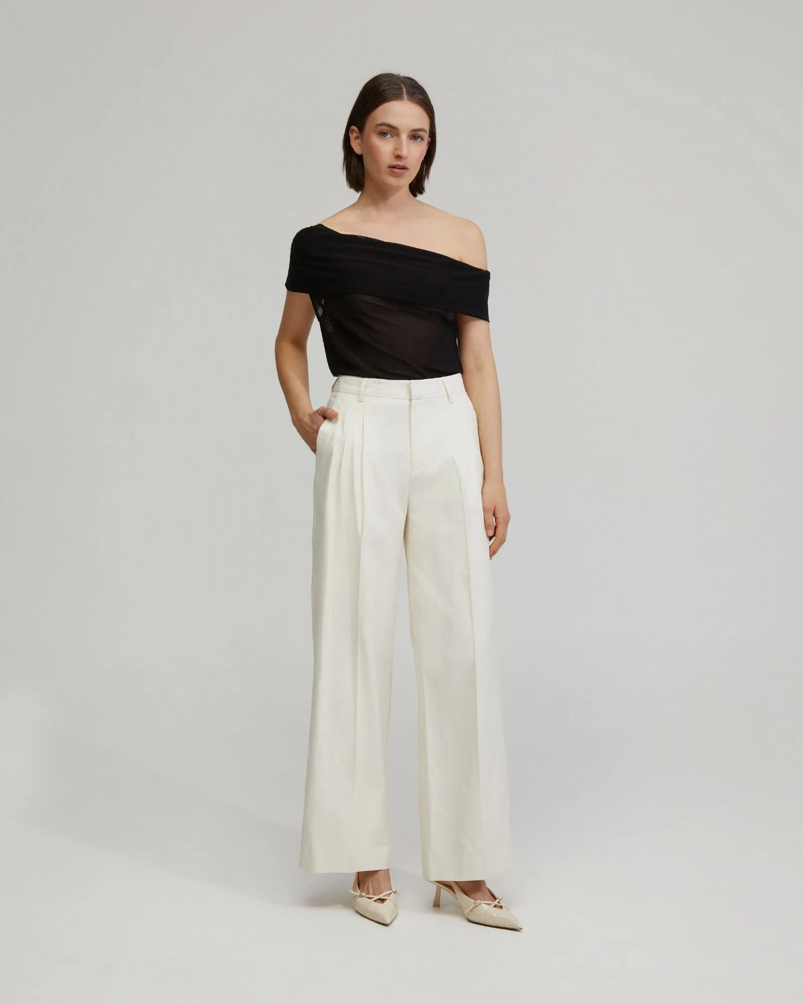 Nia Mesh Off-Shoulder Top - Image 16