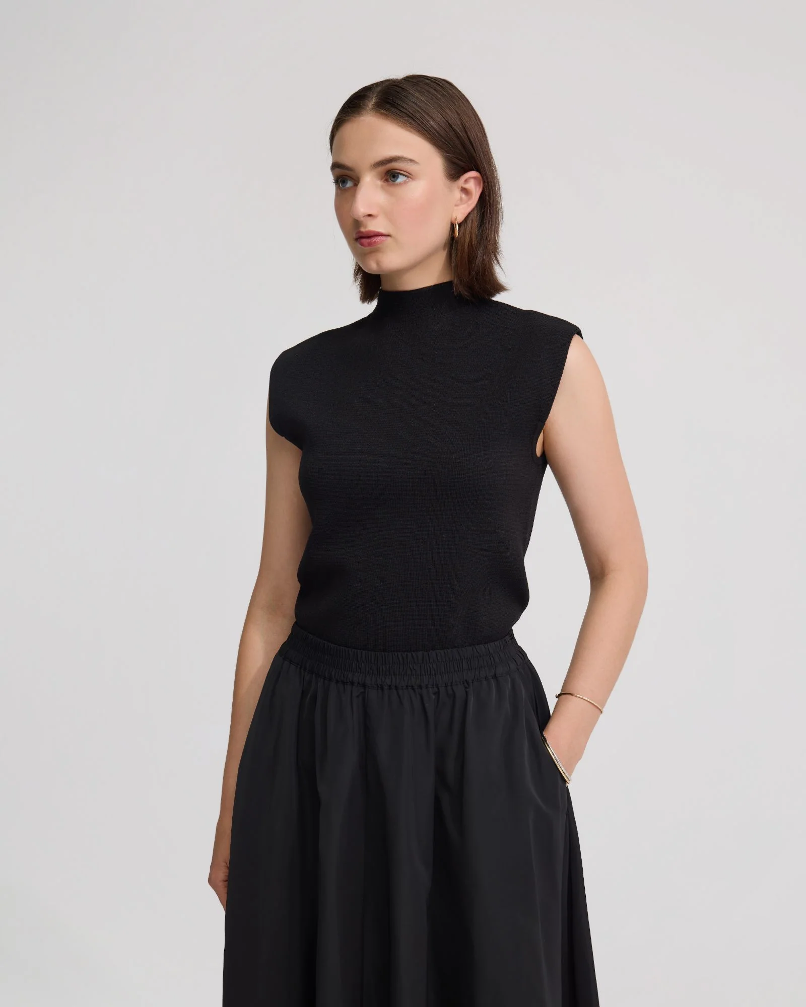 Pepper Knitted Funnel Collar Top - Image 5
