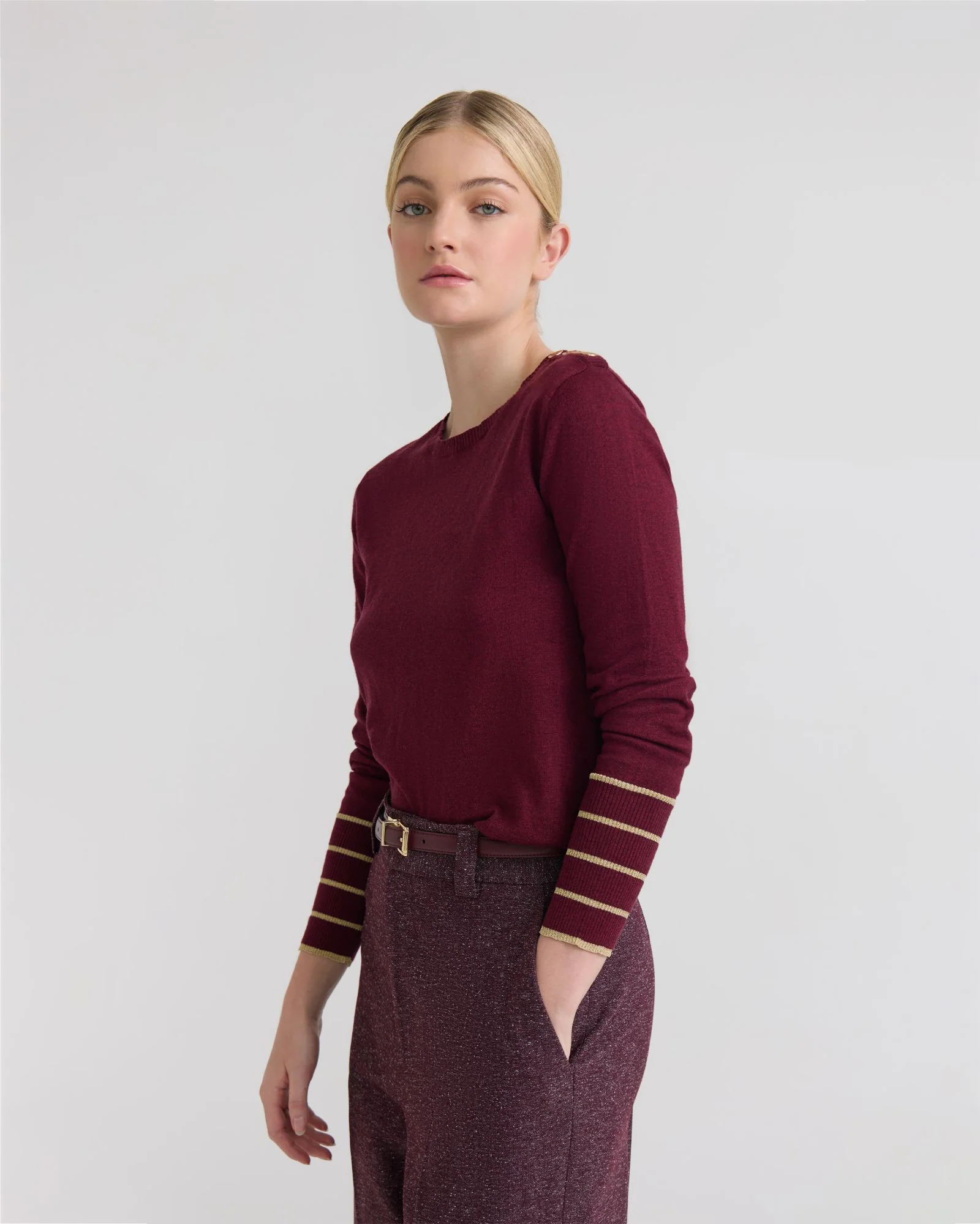 Raven Metallic Stripe Knit - Image 7