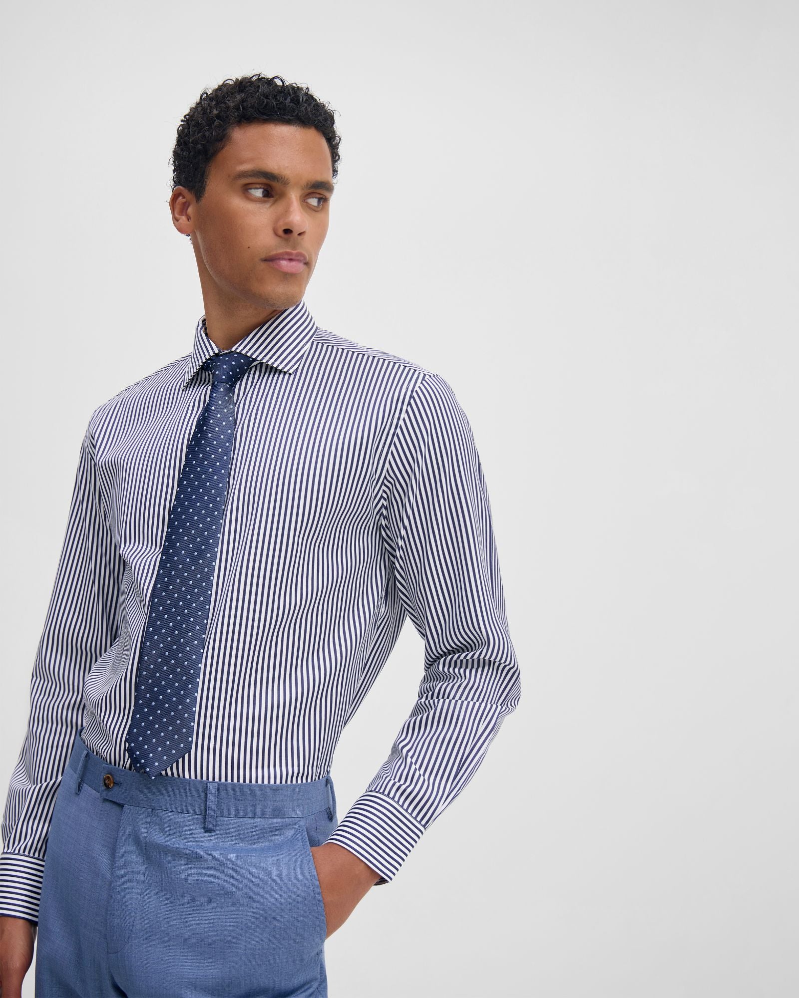 Regent Classic Fit Stripe Shirt - Image 12