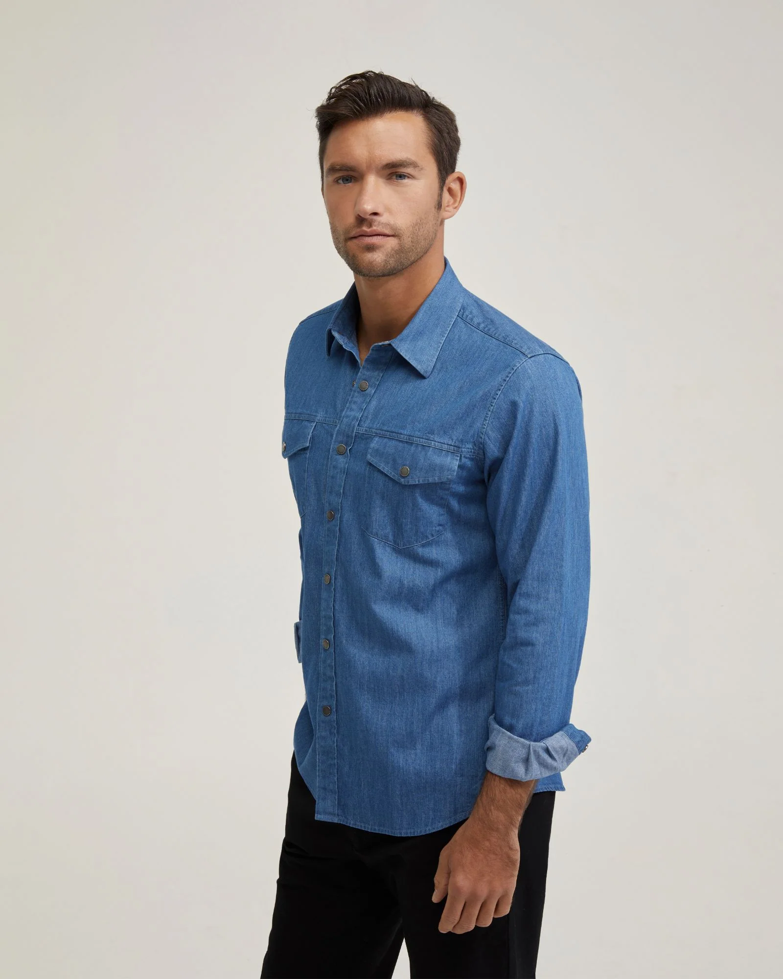 Regular Fit Denim Shirt - Image 2