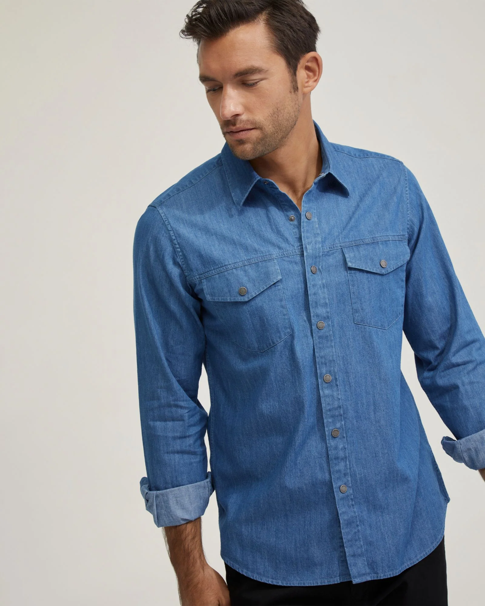 Regular Fit Denim Shirt - Image 4