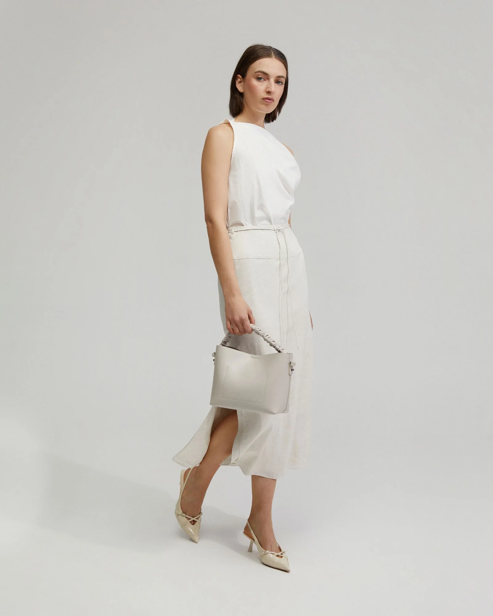 Rose Linen Blend Skirt - Image 18