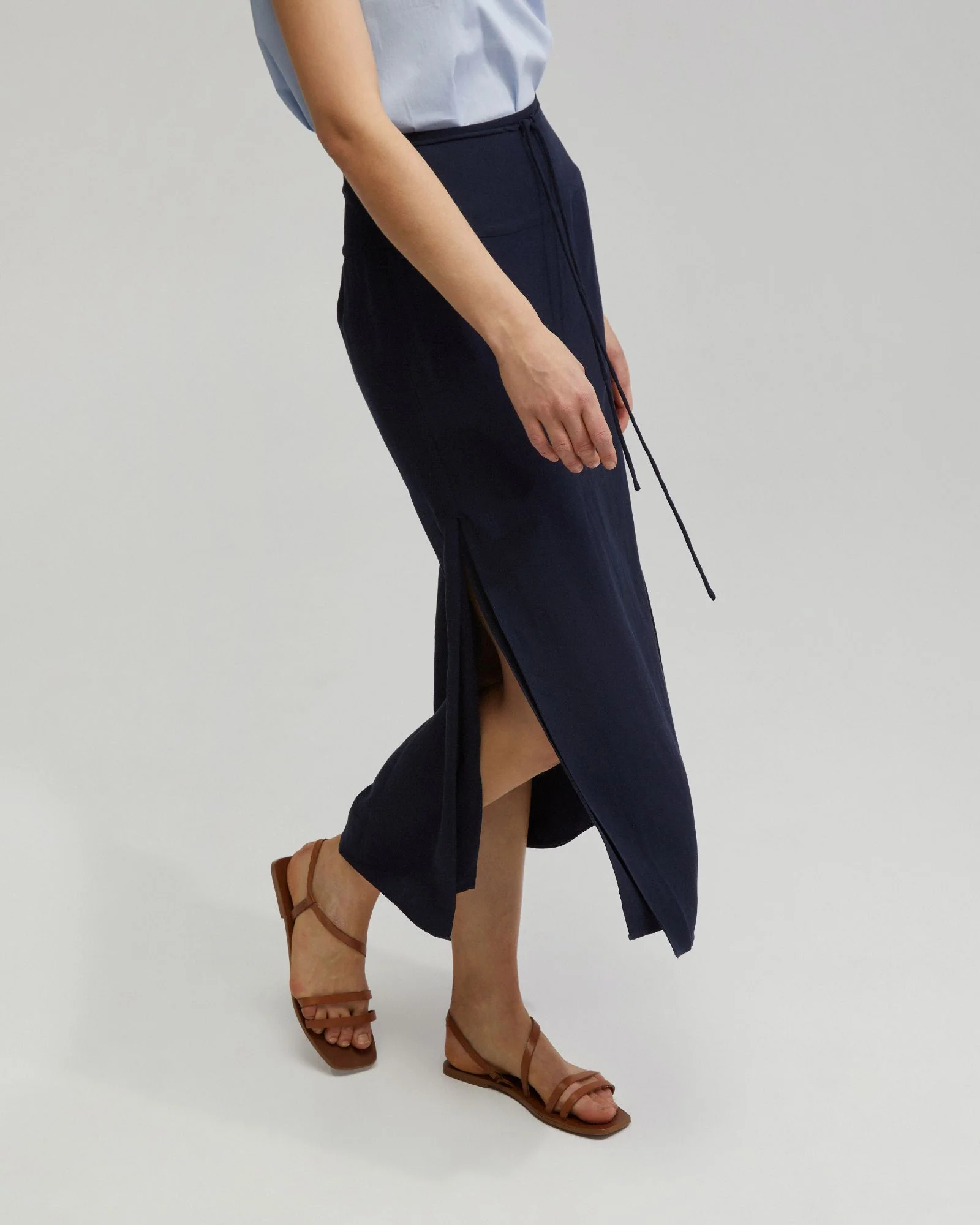 Rose Linen Blend Skirt - Image 2