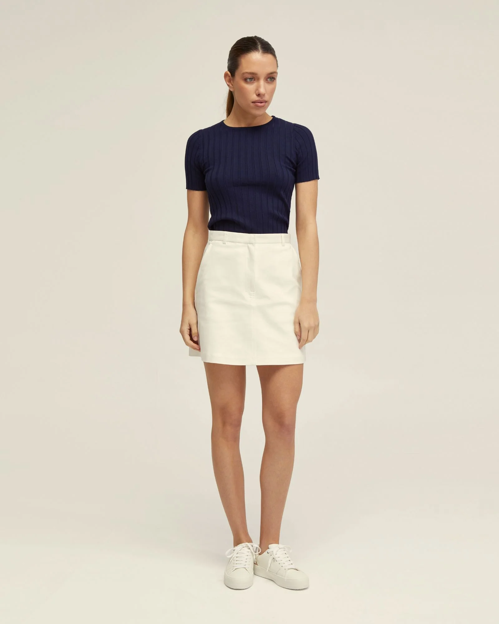 Sasha Crew Neck Rib Knit