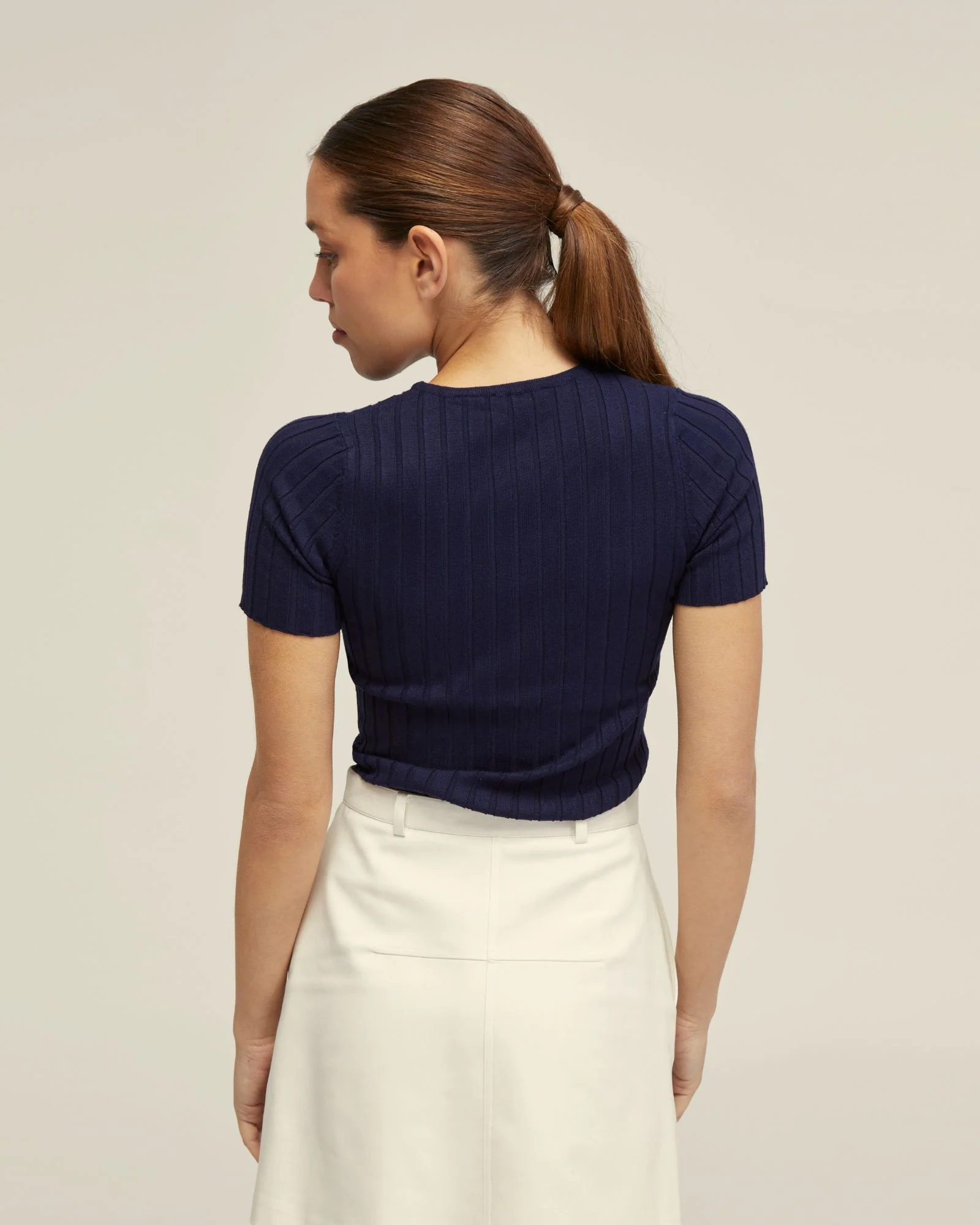 Sasha Crew Neck Rib Knit - Image 3
