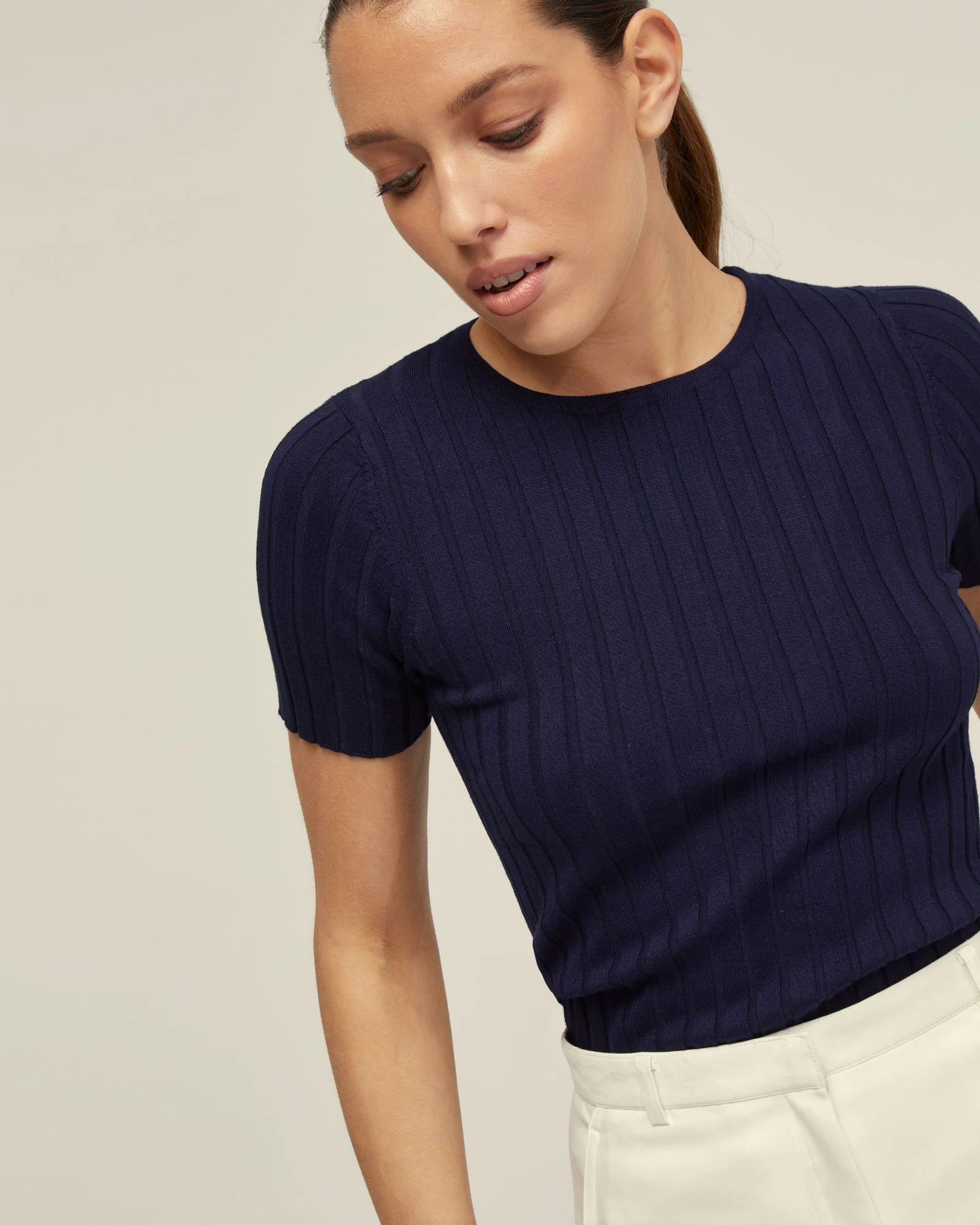 Sasha Crew Neck Rib Knit - Image 5