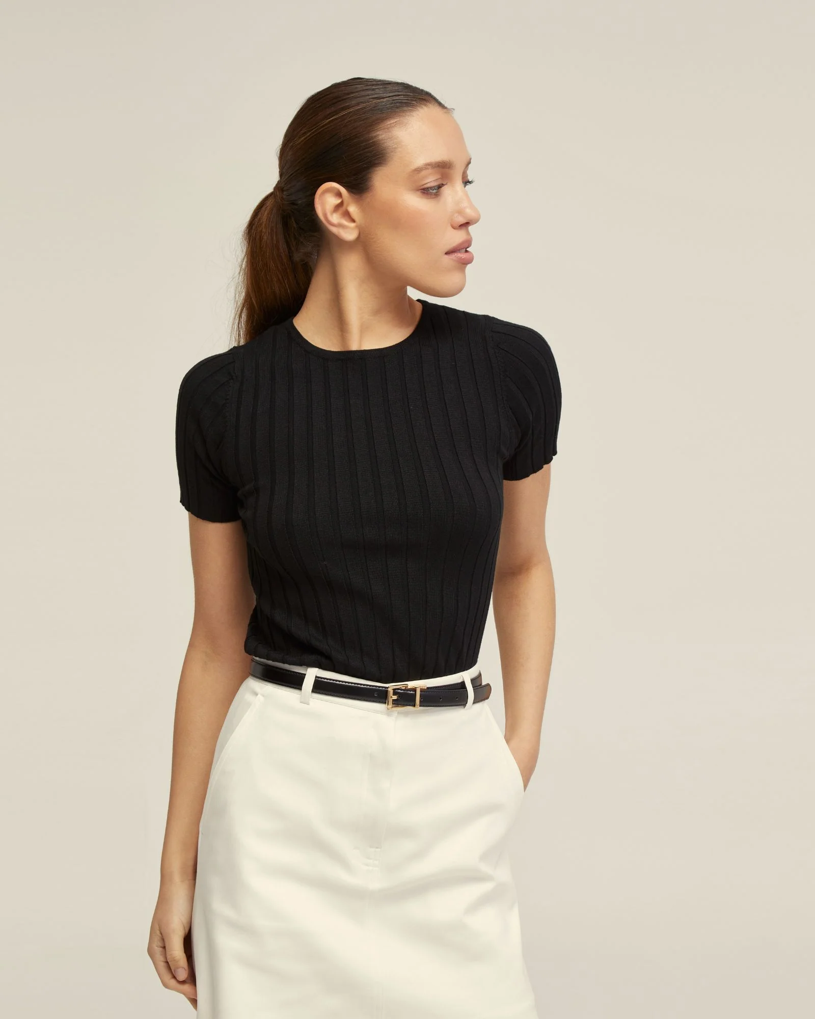 Sasha Crew Neck Rib Knit - Image 8