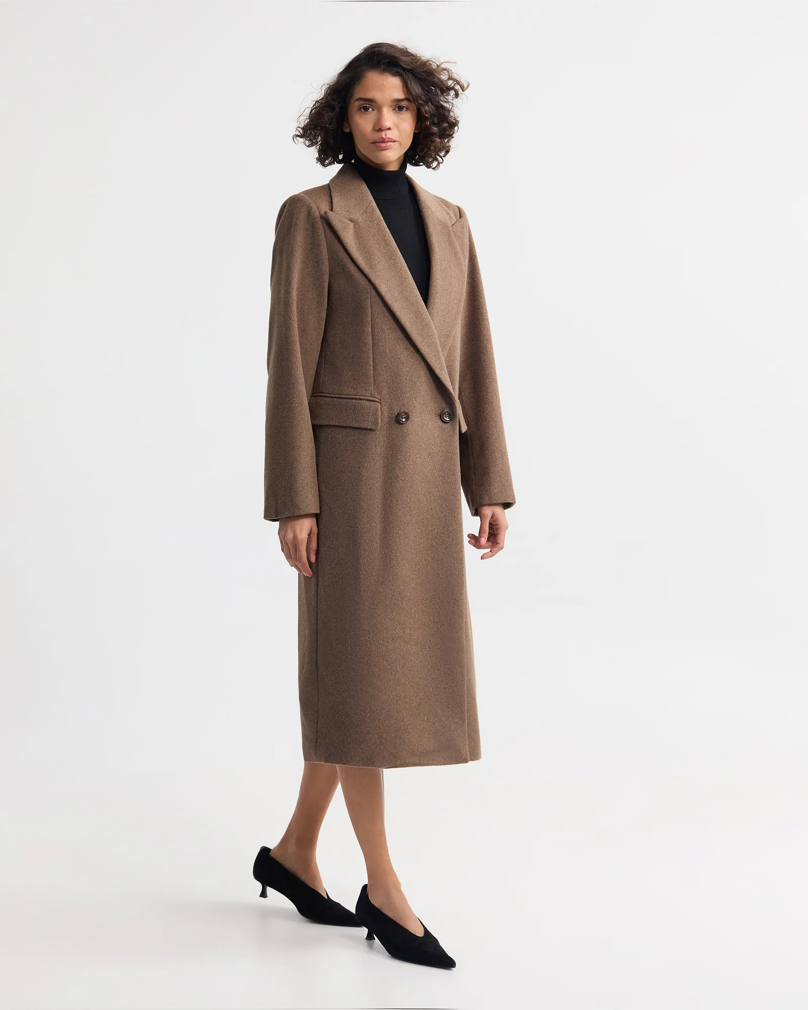 Saskia Double Breasted Wool Rich Coat - Image 2