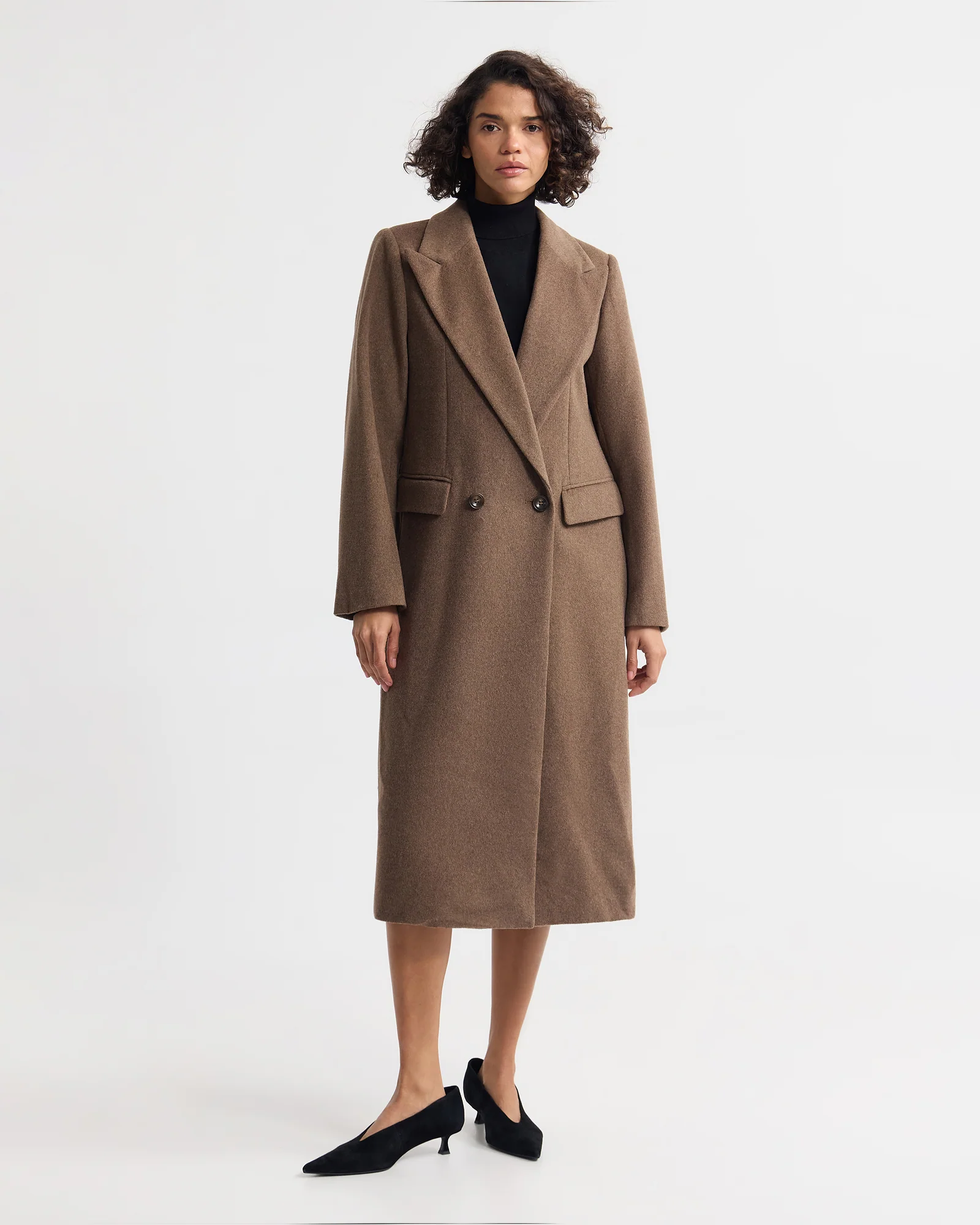 Saskia Double Breasted Wool Rich Coat - Image 4