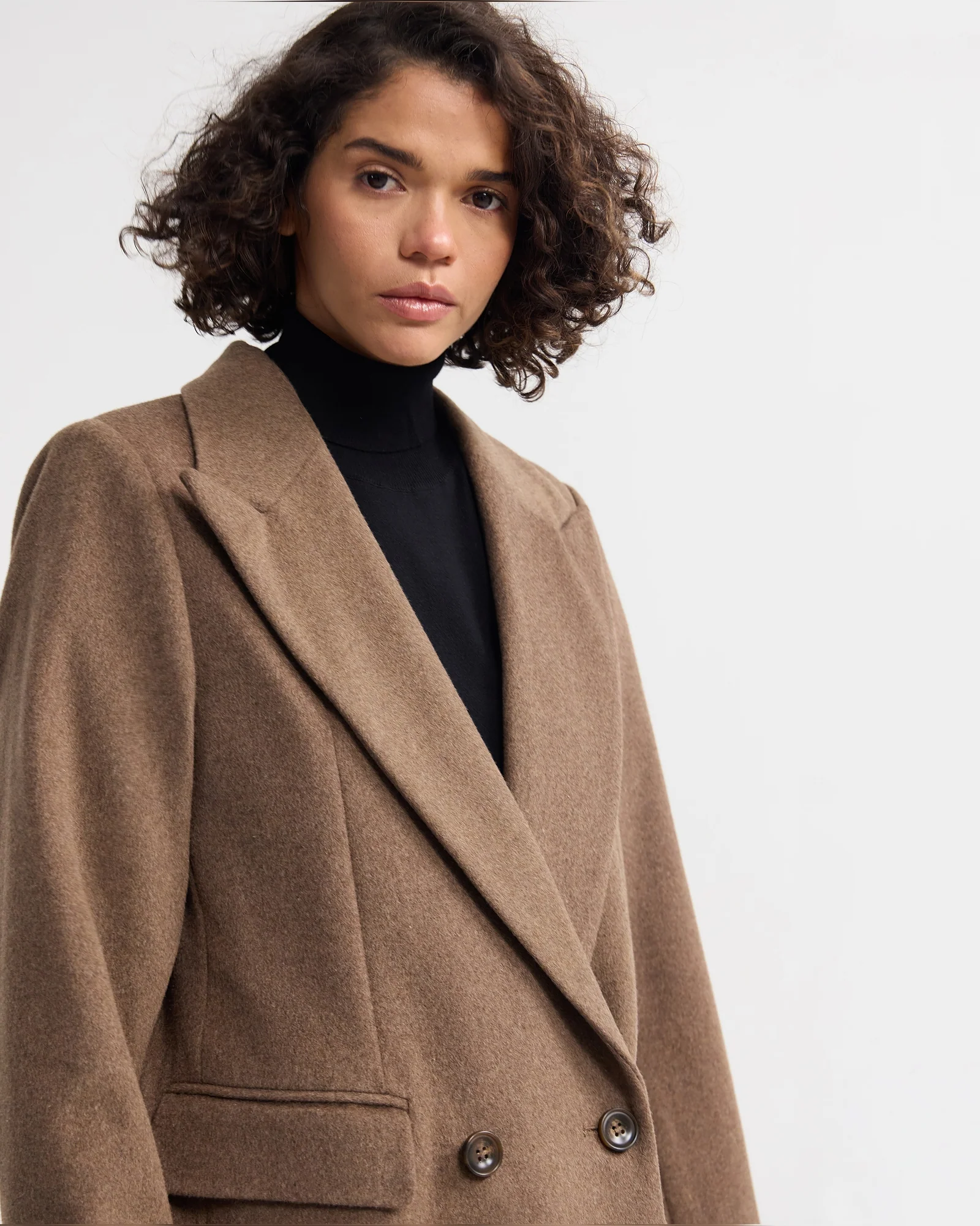 Saskia Double Breasted Wool Rich Coat - Image 5