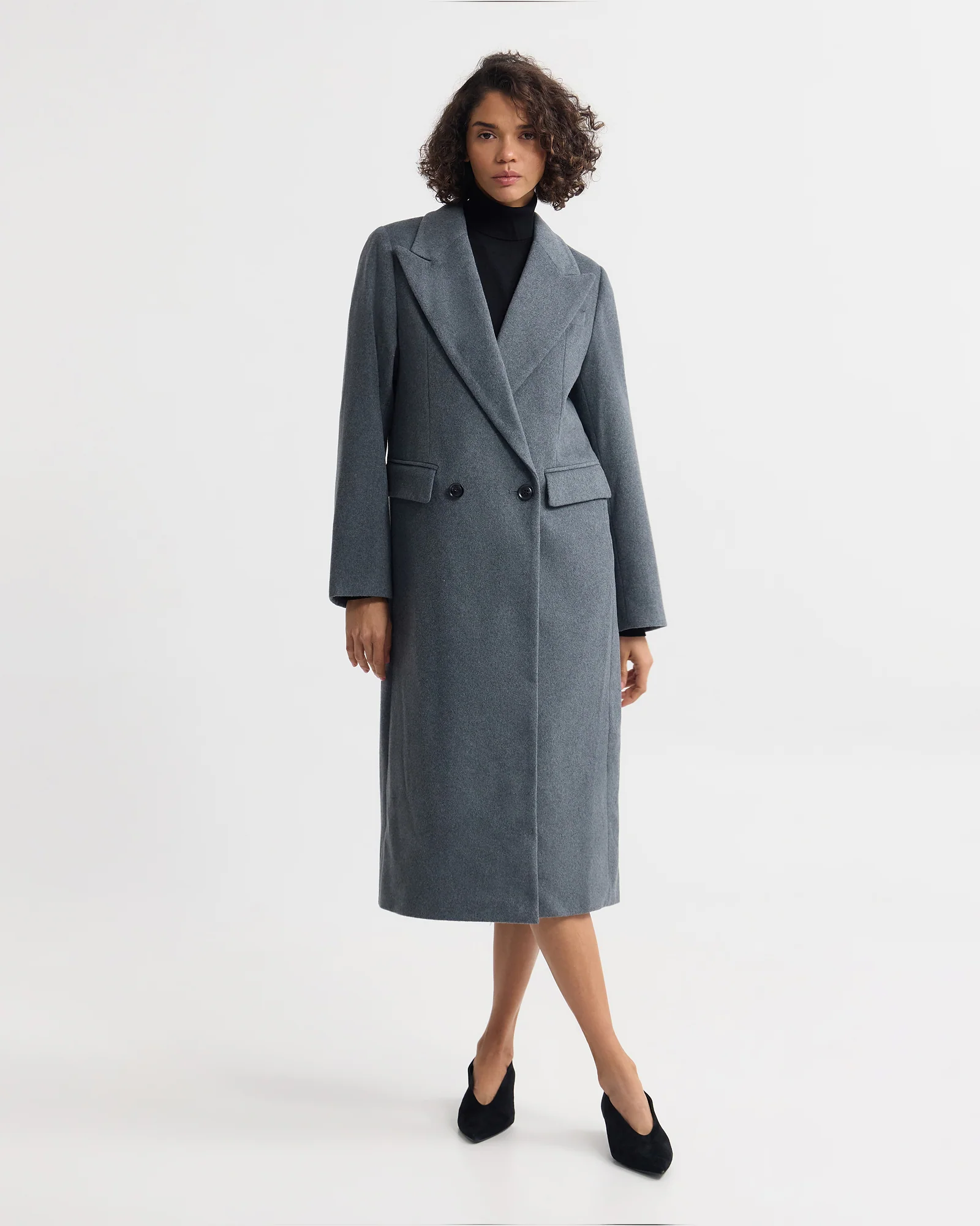 Saskia Double Breasted Wool Rich Coat - Image 7