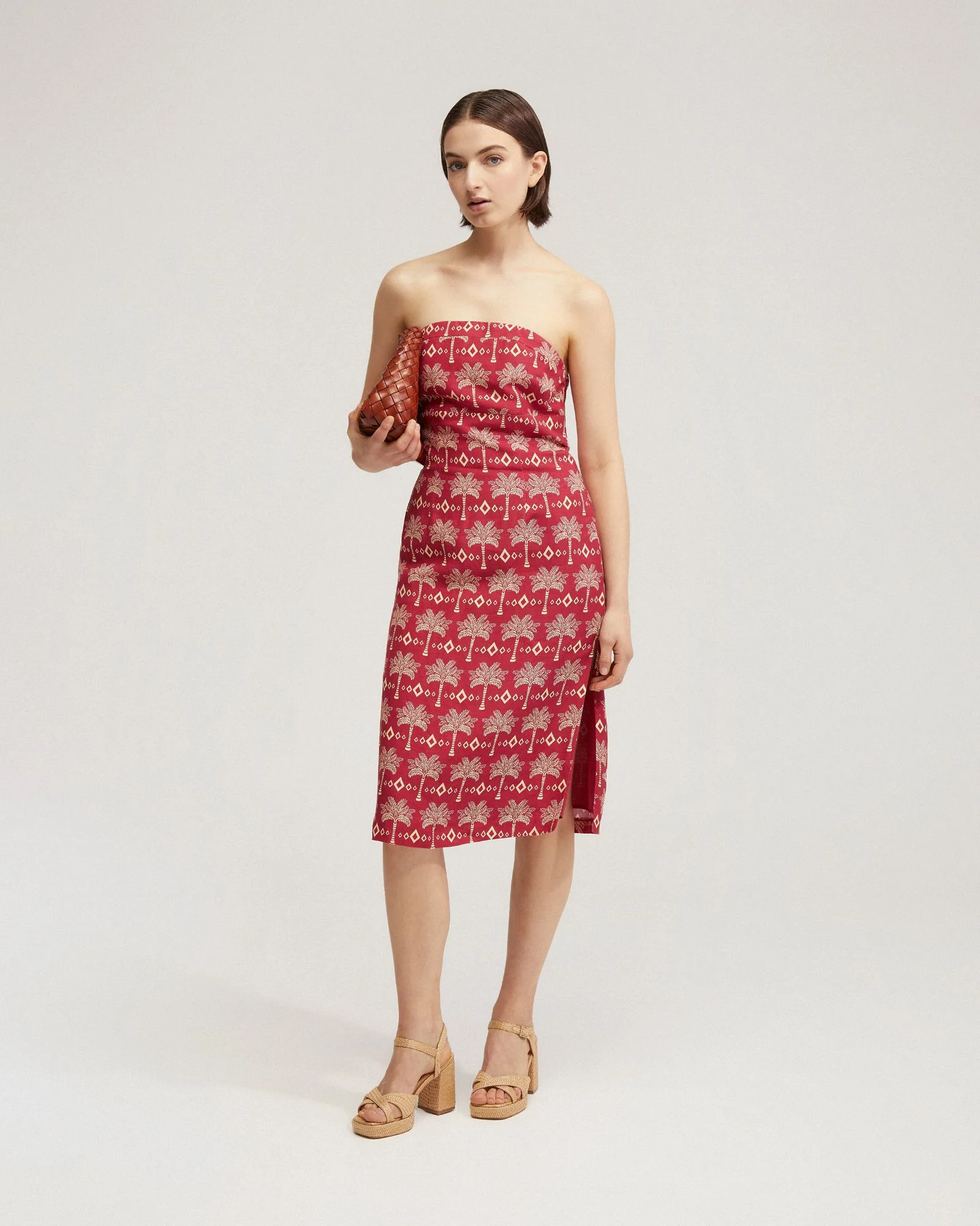 Scala Strapless Printed Dress