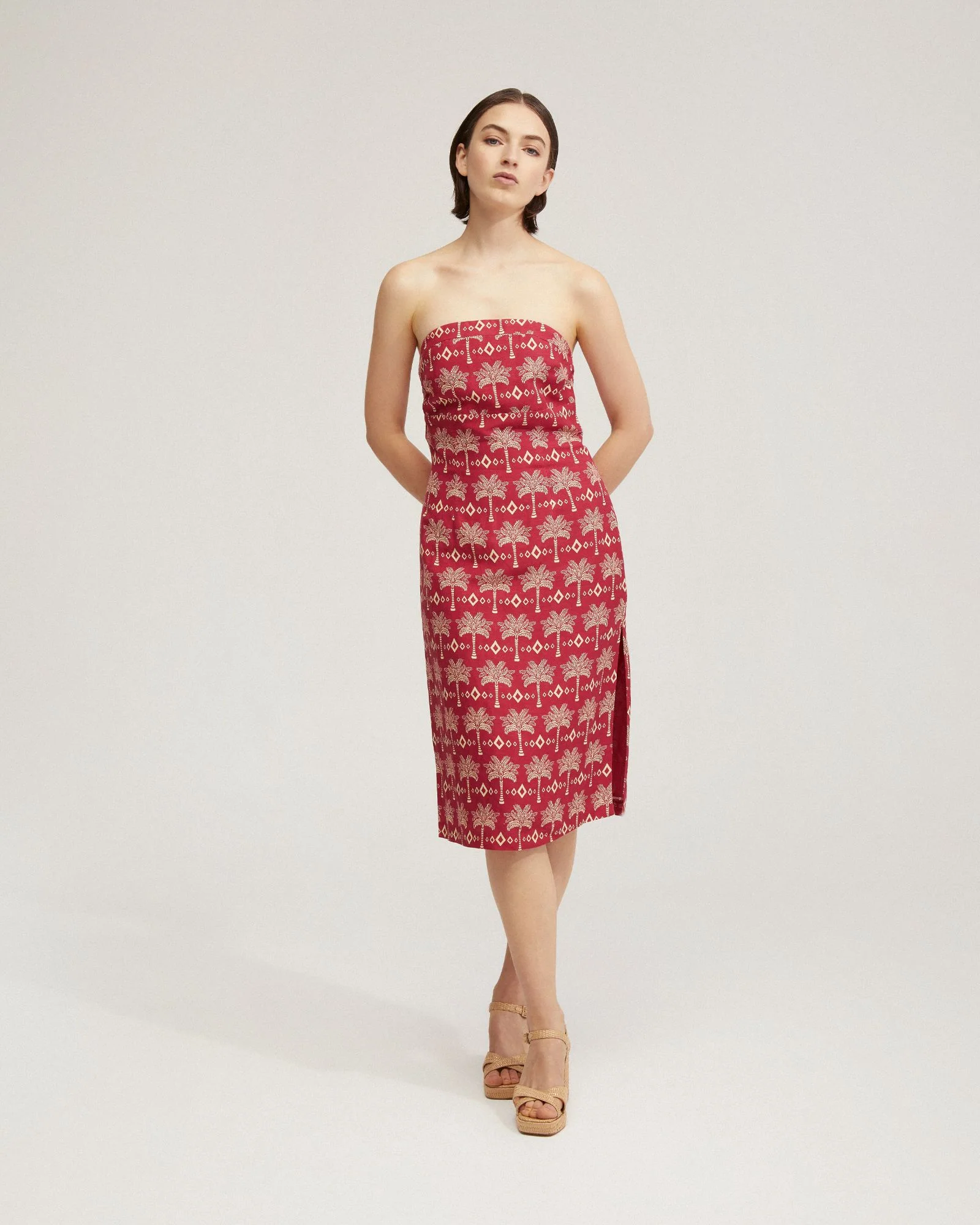 Scala Strapless Printed Dress - Image 2