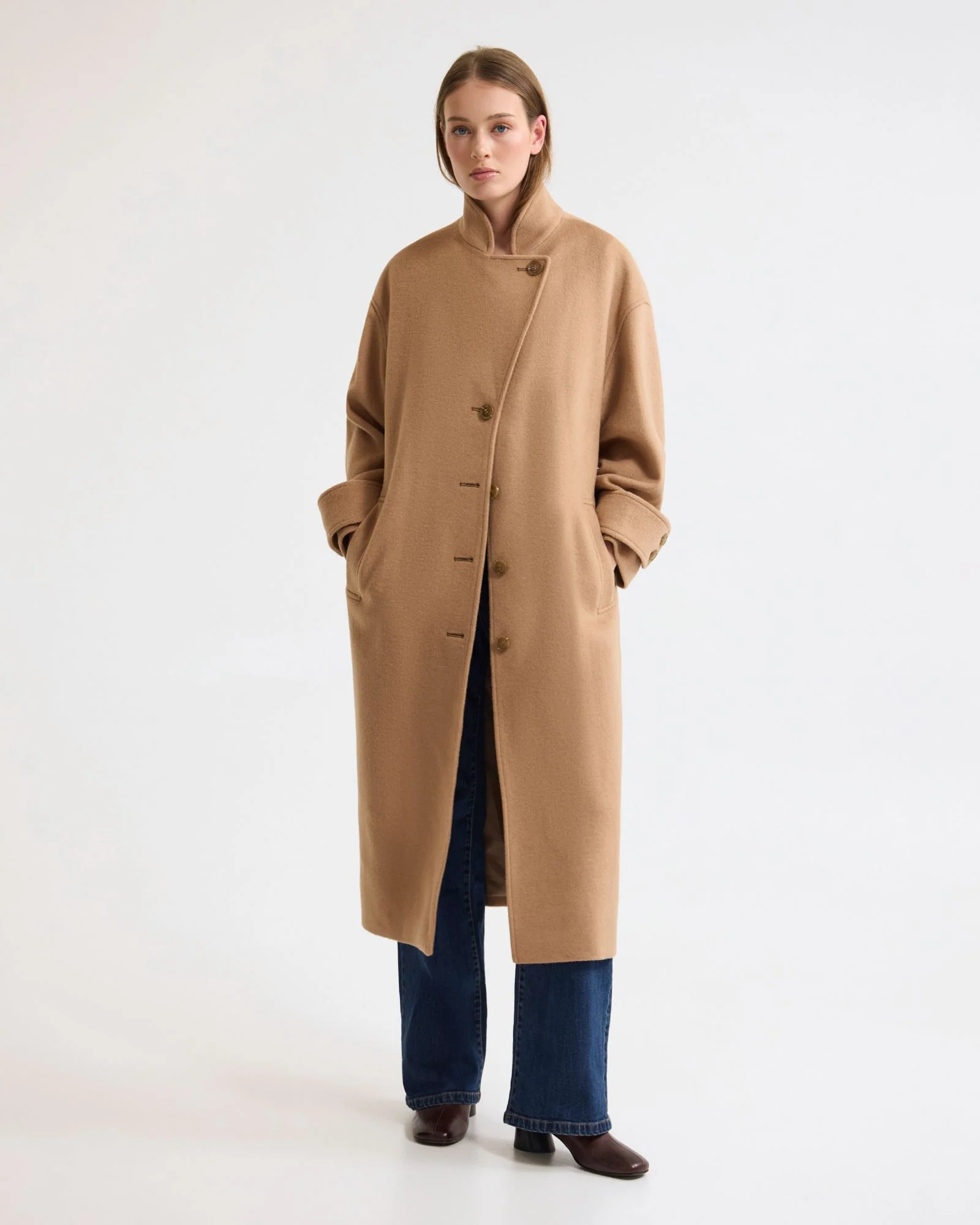 Talia Detachable Scarf Coat - Image 6
