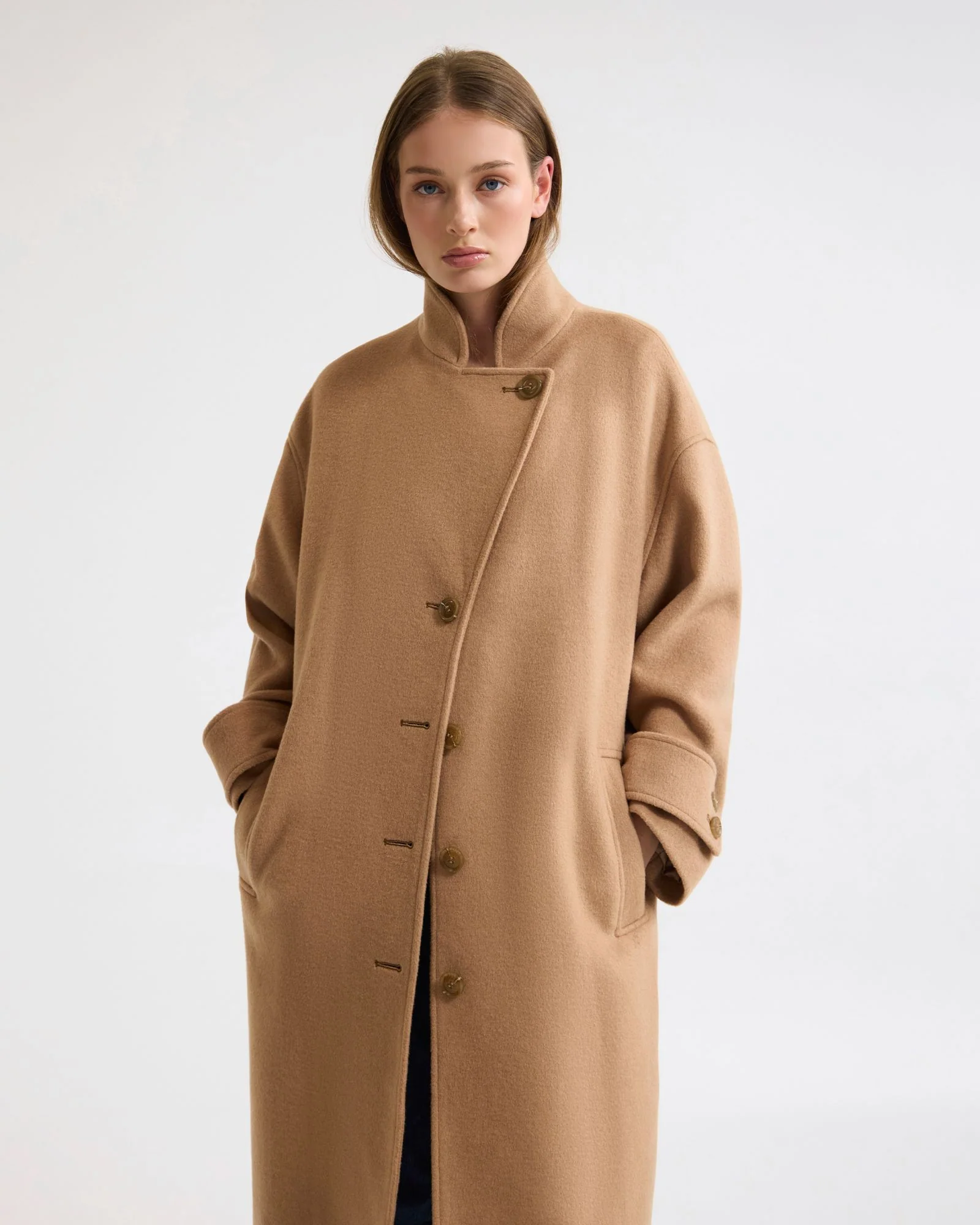 Talia Detachable Scarf Coat - Image 7