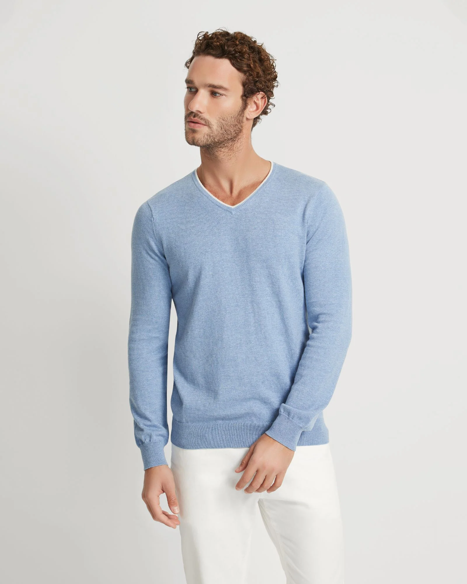 Tipping V-Neck Knitted Top - Image 5