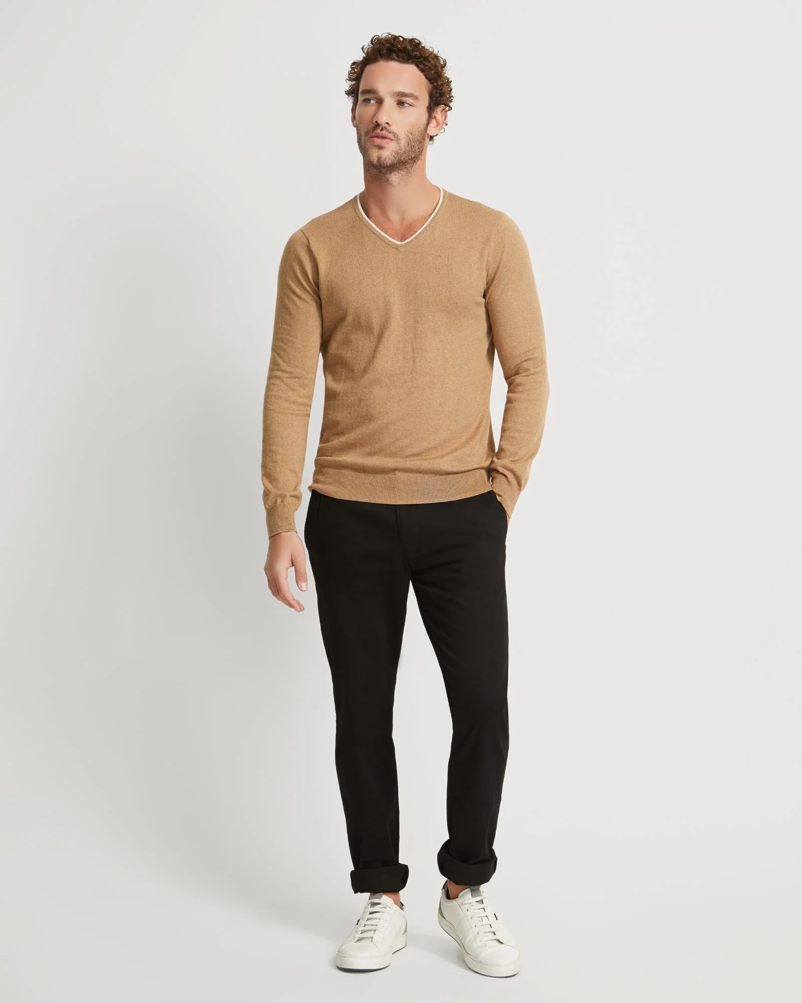 Tipping V-Neck Knitted Top - Image 7