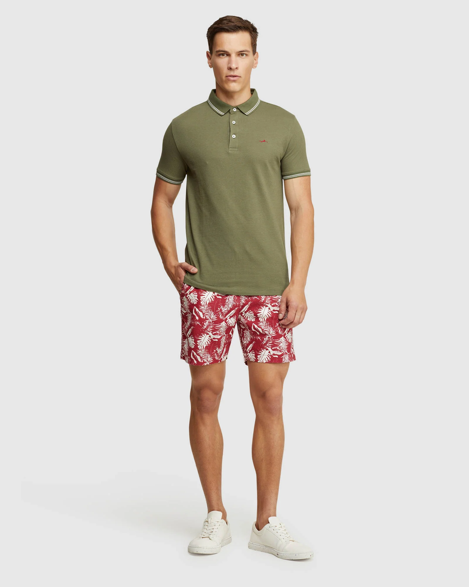 Toby Palm Tree Linen Cotton Shorts - Image 12