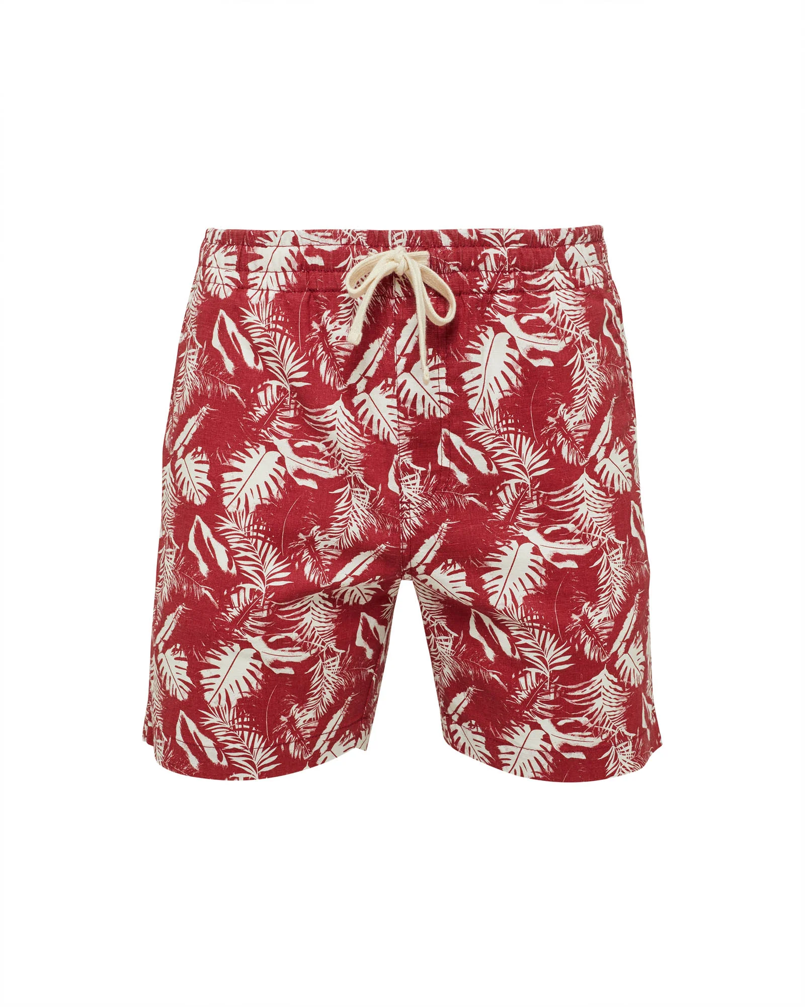 Toby Palm Tree Linen Cotton Shorts - Image 15