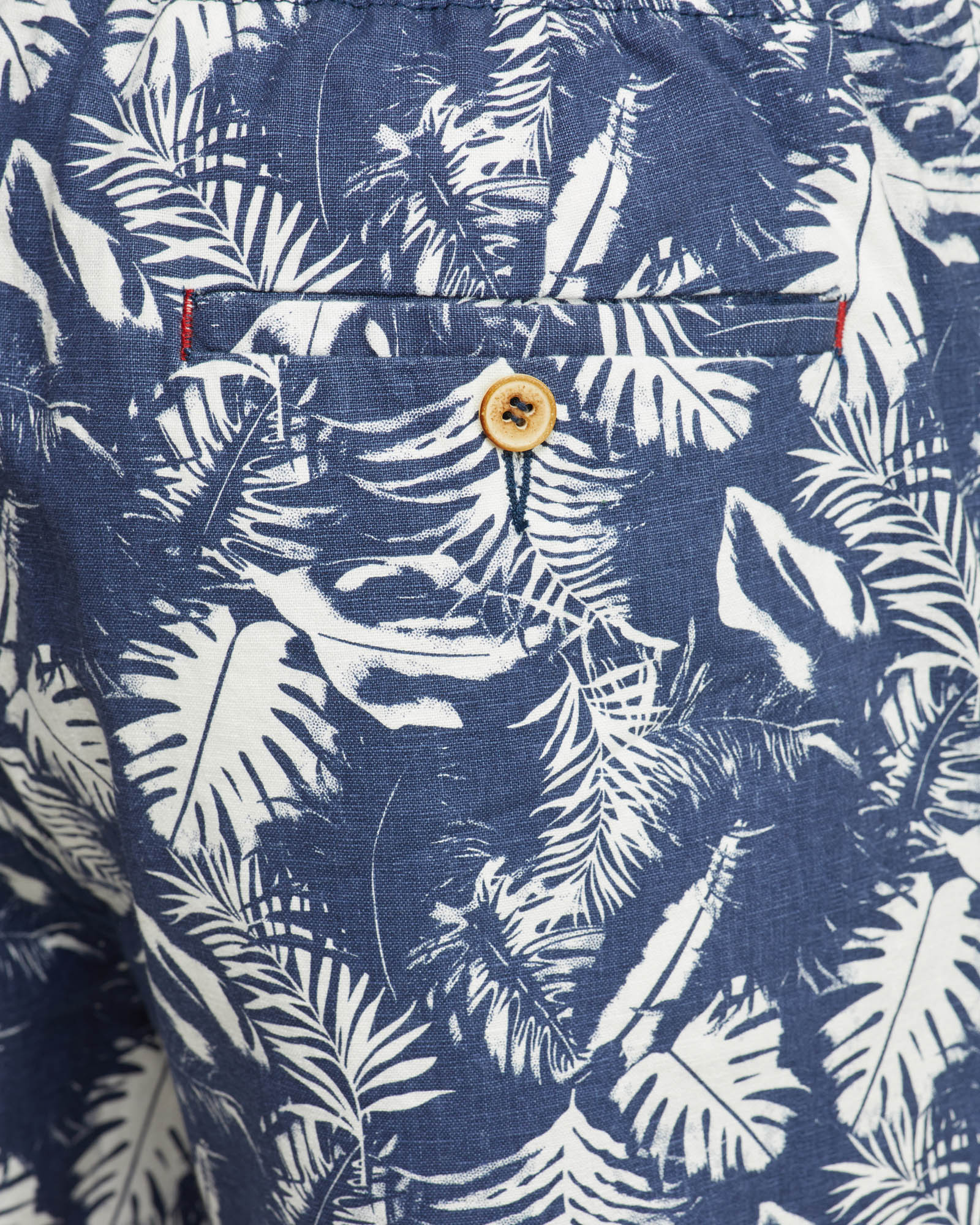 Toby Palm Tree Linen Cotton Shorts - Image 6