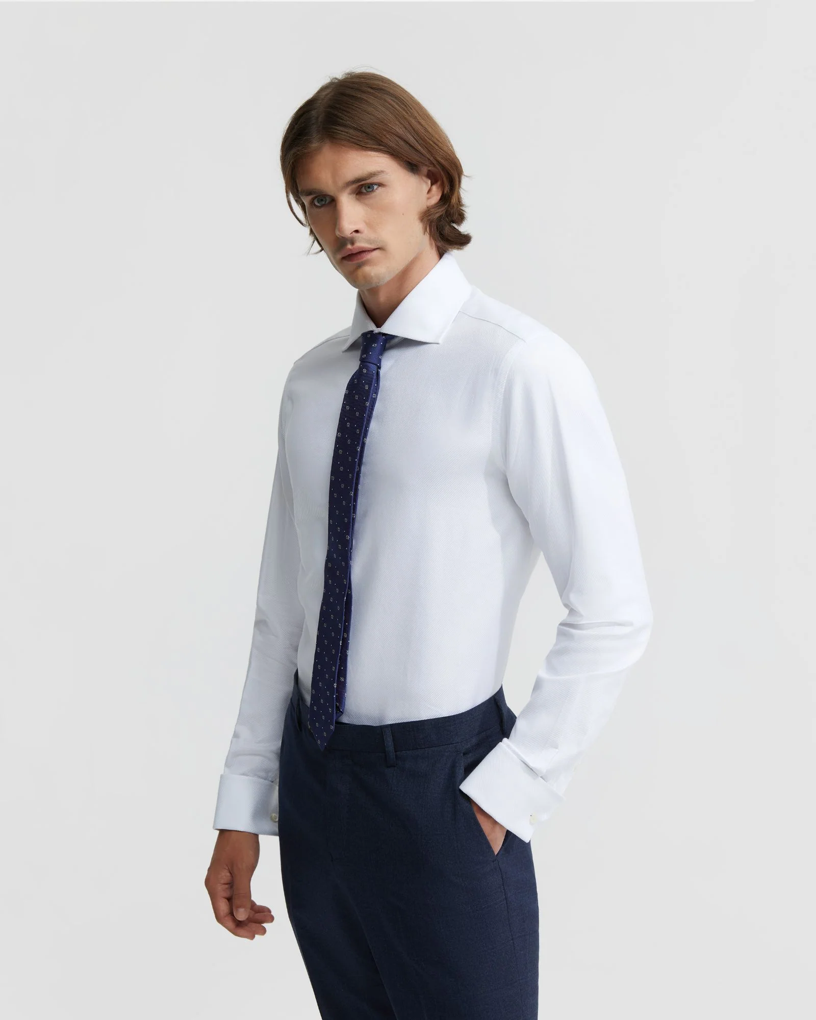 Trafalgar French Cuff Twill Shirt - Image 8