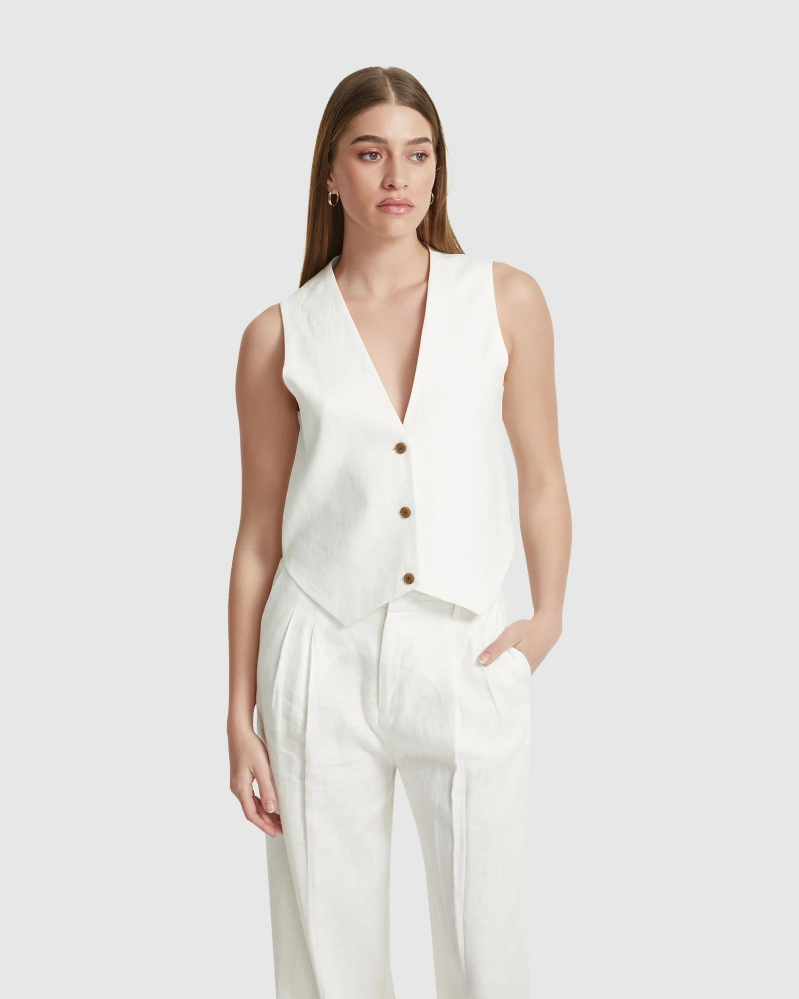 Vienna Linen Waistcoat - Image 5