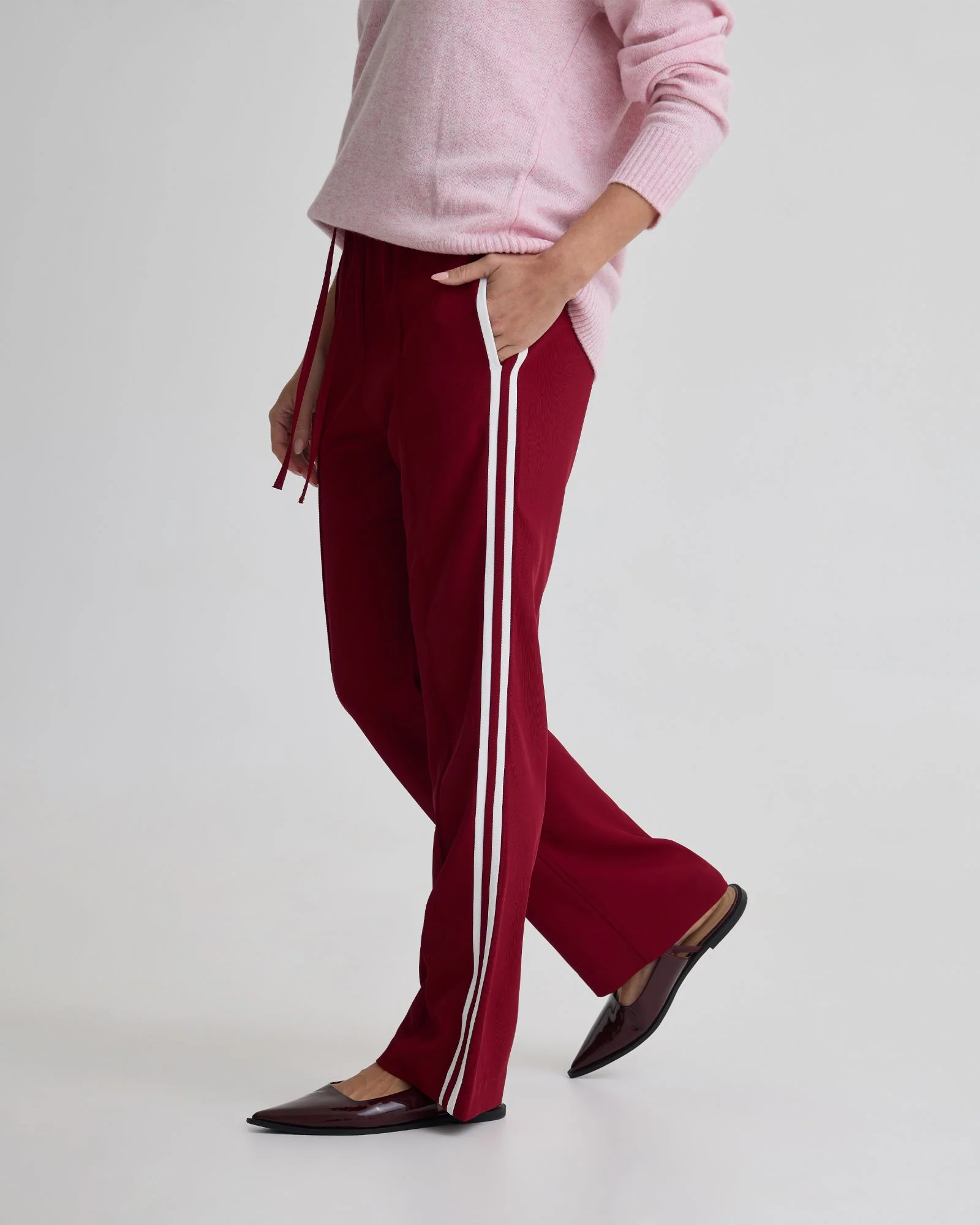 Violet Contrast Stripe Pants - Image 2